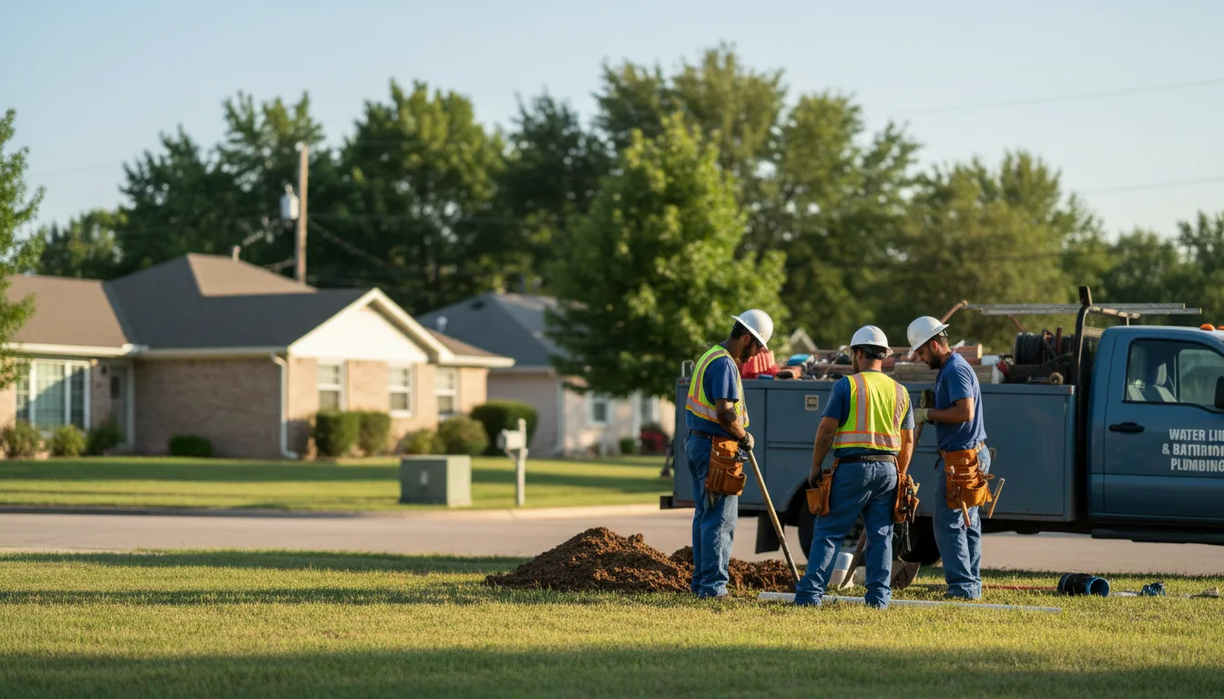 Residential water line and bathroom plumbing service in Start, LA